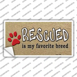 Rescued Is My Favorite Novelty Sticker Decal Small