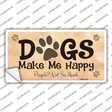 Dogs Make Me Happy Novelty Sticker Decal Small