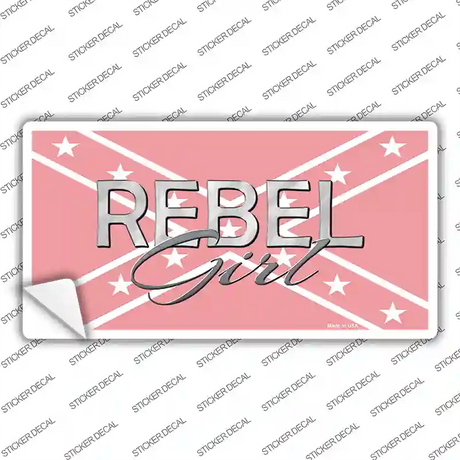 Rebel Girl Pink Novelty Sticker Decal Small