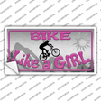 Bike Like A Girl Pink Novelty Sticker Decal Small