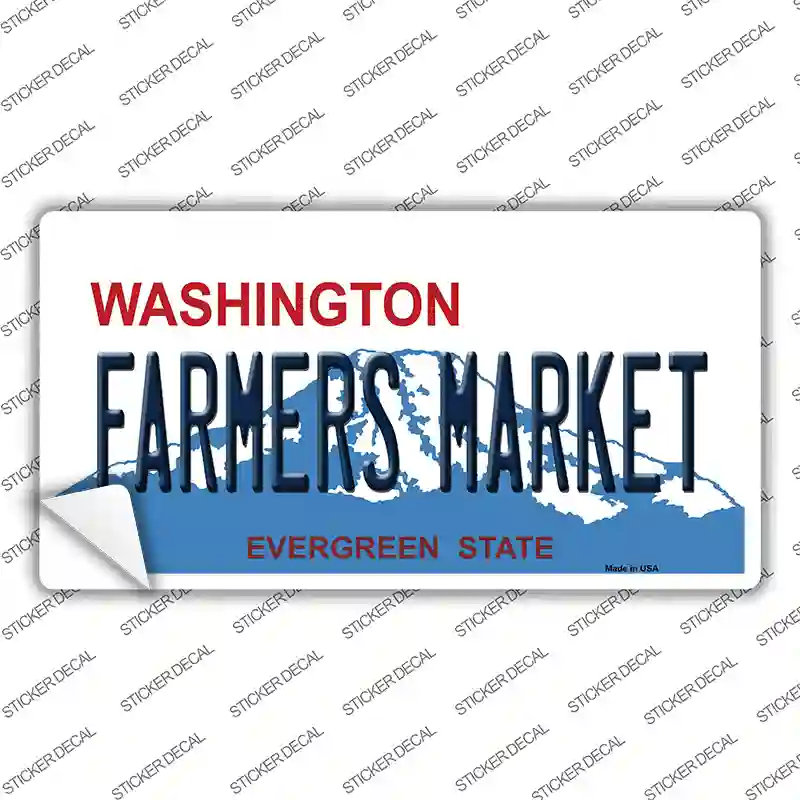 Farmers Market Washington Novelty Sticker Decal Small