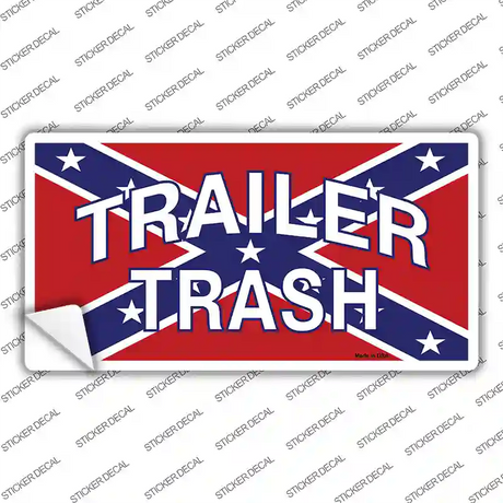 Trailer Trash Novelty Sticker Decal Small