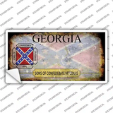 Georgia Rusty State Novelty Sticker Decal Small