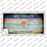 Michigan Rusty State Novelty Sticker Decal Small