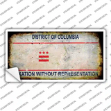 District Of Columbia Rusty State Novelty Sticker Decal Small