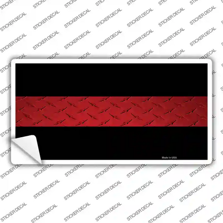 Fire Diamond Thin Red Line Novelty Sticker Decal Small