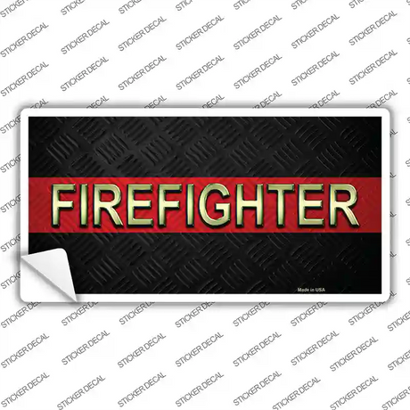 Firefighter Thin Red Line Novelty Sticker Decal Small