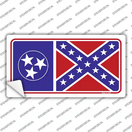 Confederate Flag Tennessee Novelty Sticker Decal Small