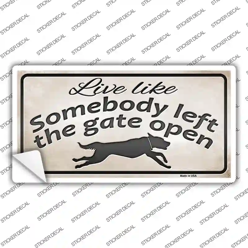 Gate Open Novelty Sticker Decal