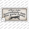 Gate Open Novelty Sticker Decal
