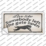Gate Open Novelty Sticker Decal