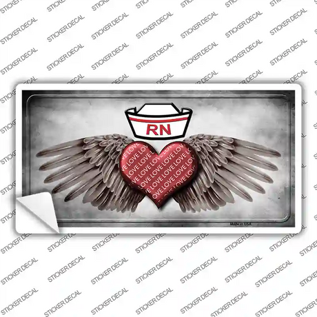 Love RN Novelty Sticker Decal Small