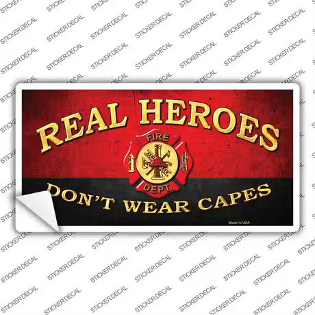 Real Heroes Red Novelty Sticker Decal Small