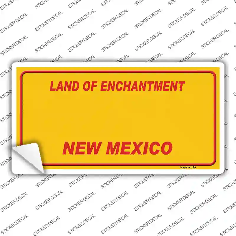 New Mexico Yellow Novelty Sticker Decal Small