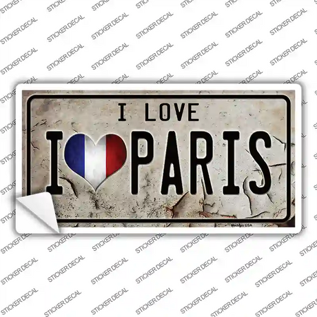 I Love Paris Novelty Sticker Decal