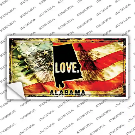 Alabama Love Novelty Sticker Decal Small