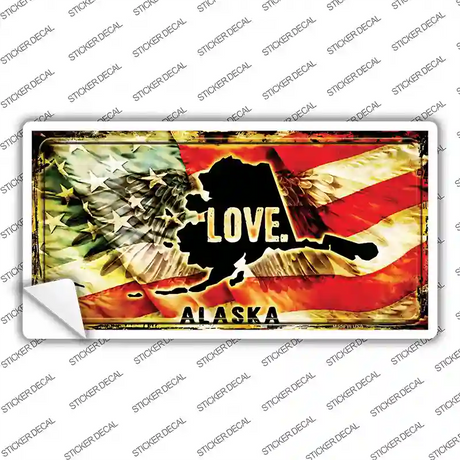 Alaska Love Novelty Sticker Decal Small