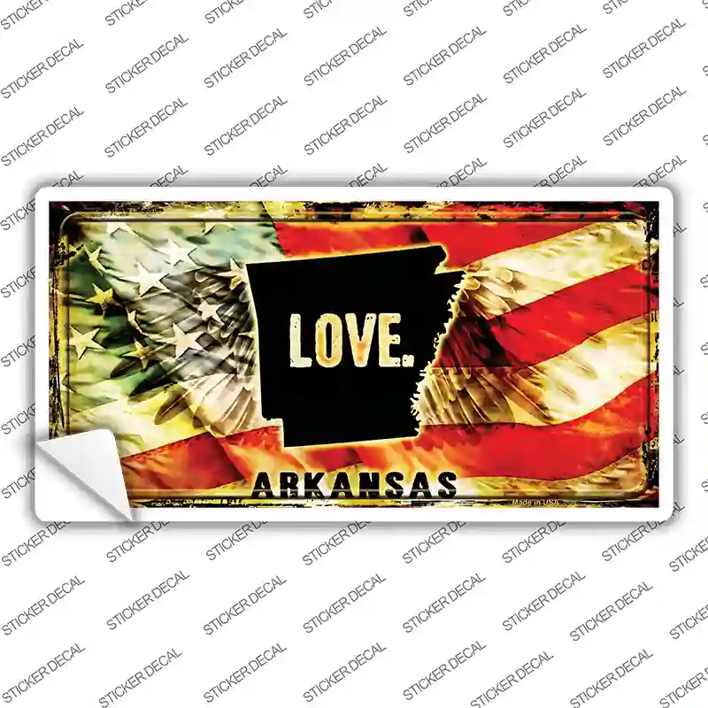 Arkansas Love Novelty Sticker Decal Small