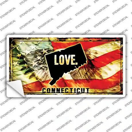 Connecticut Love Novelty Sticker Decal Small