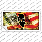 Illinois Love Novelty Sticker Decal Small