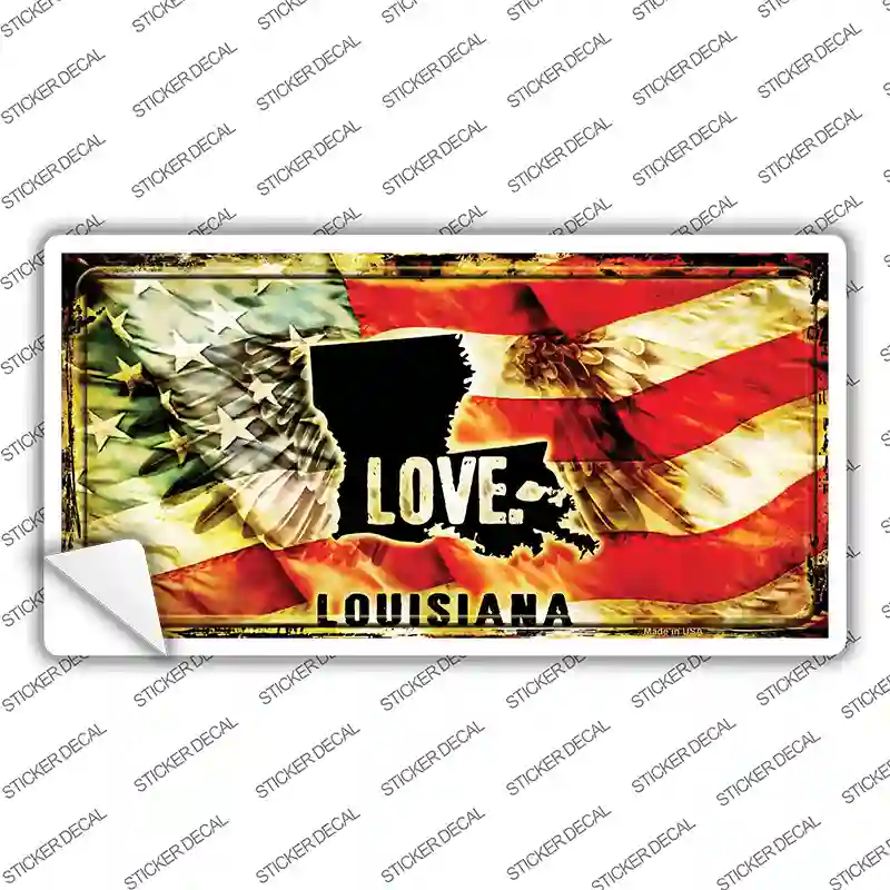 Louisiana Love Novelty Sticker Decal Small