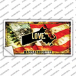 Massachusetts Love Novelty Sticker Decal Small