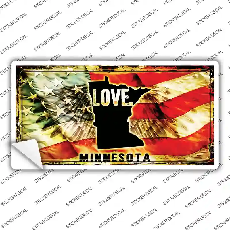 Minnesota Love Novelty Sticker Decal Small