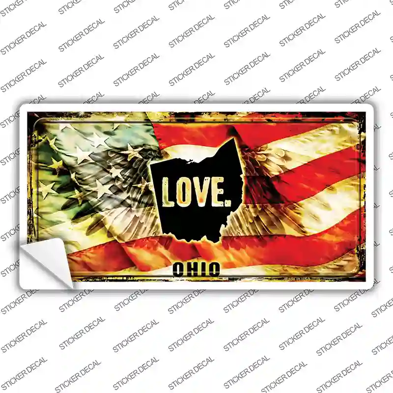 Ohio Love Novelty Sticker Decal Small