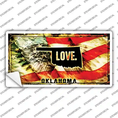 Oklahoma Love Novelty Sticker Decal Small