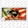 South Carolina Love Novelty Sticker Decal Small