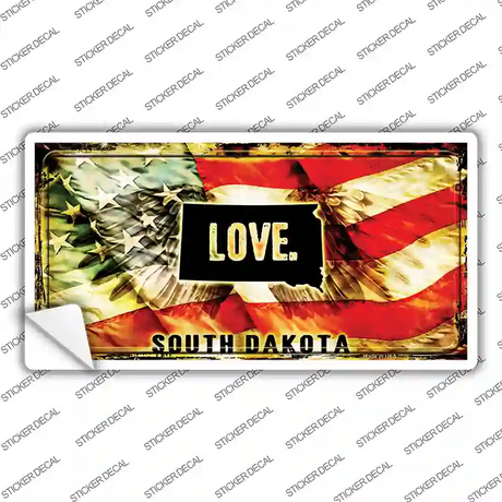 South Dakota Love Novelty Sticker Decal Small