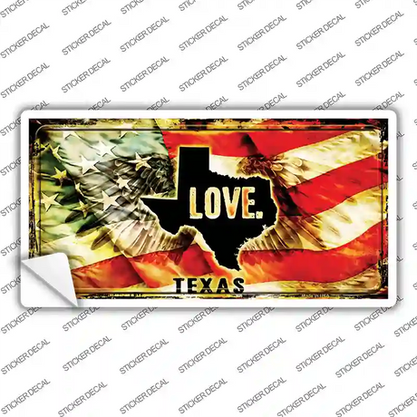 Texas Love Novelty Sticker Decal Small