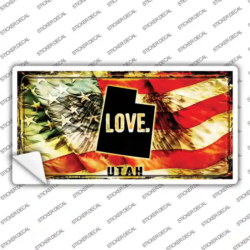 Utah Love Novelty Sticker Decal Small