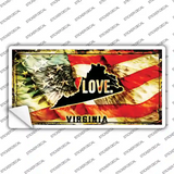 Virginia Love Novelty Sticker Decal Small