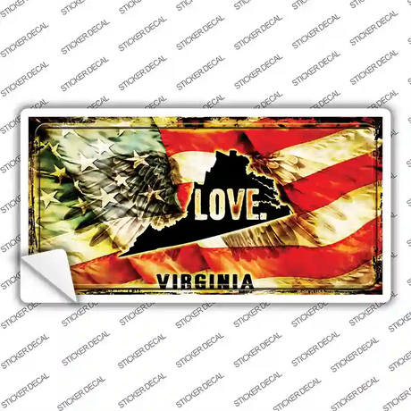 Virginia Love Novelty Sticker Decal Small