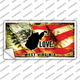 West Virginia Love Novelty Sticker Decal Small