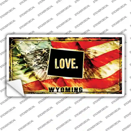 Wyoming Love Novelty Sticker Decal Small