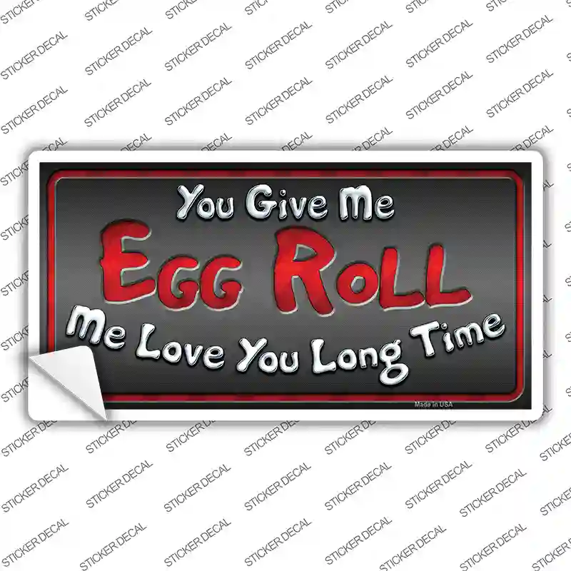 Egg Roll Novelty Sticker Decal