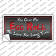 Egg Roll Novelty Sticker Decal