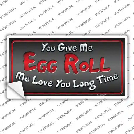 Egg Roll Novelty Sticker Decal