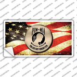 POW MIA With USA Flag Novelty Sticker Decal Small