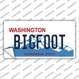 Bigfoot Washington Novelty Sticker Decal Small