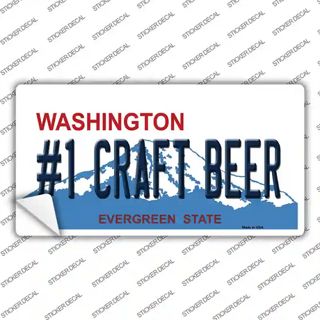 No 1 Craft Beer Washington Novelty Sticker Decal Small