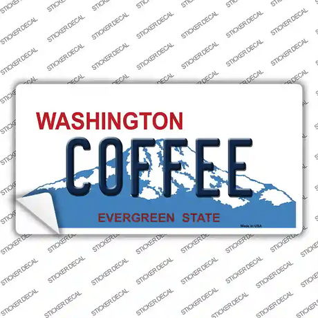 Coffee Washington Novelty Sticker Decal Small