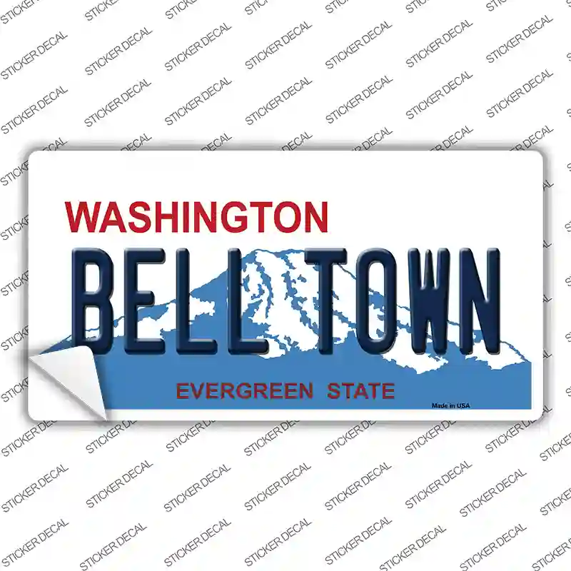 Bell Town Washington Novelty Sticker Decal Small