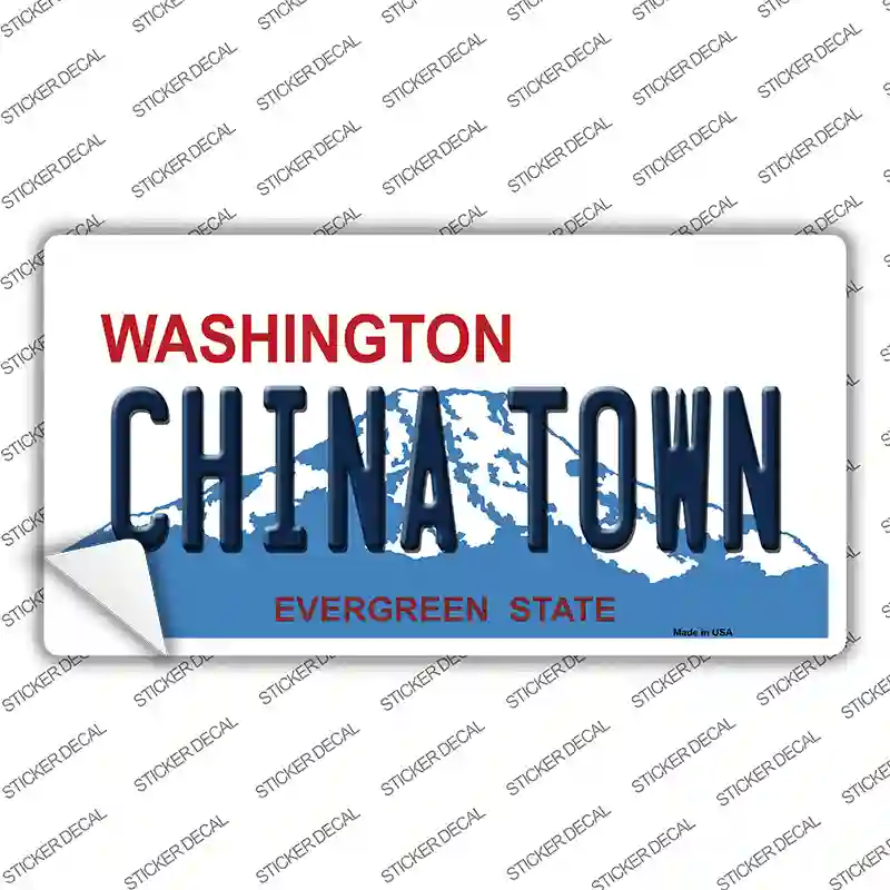 China Town Washington Novelty Sticker Decal Small