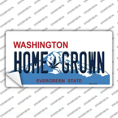 Home Grown Washington Novelty Sticker Decal Small