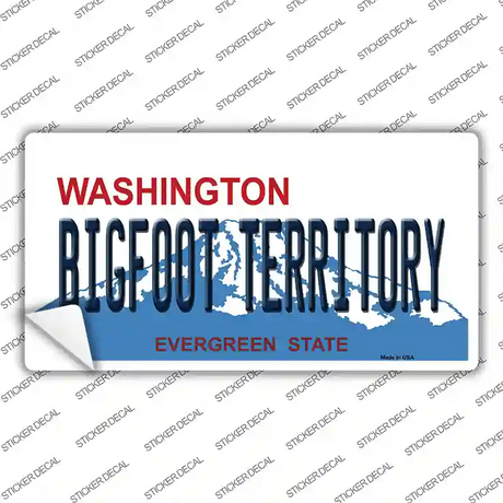 Bigfoot Territory Washington Novelty Sticker Decal Small