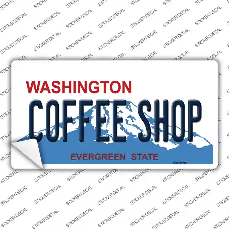 Coffee Shop Washington Novelty Sticker Decal Small