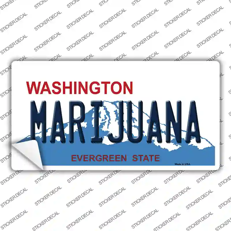 Marijuana Washington Novelty Sticker Decal Small